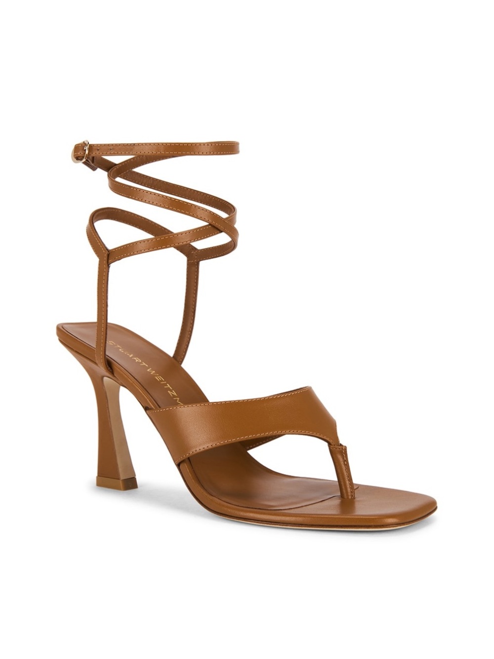 Stuart Weitzman Vinnje Wrap Thong Sandal 85 in Boho Tan